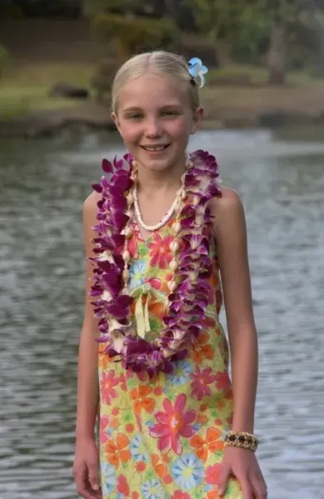 Framed Print : USA, Hawaii, Kauai, Smith Family Luau, girl tourist with lei at luau. (MR) (RF) Framed Print : USA, Hawaii, Kauai, Smith Family Luau, girl tourist with lei at luau. (MR) (RF)