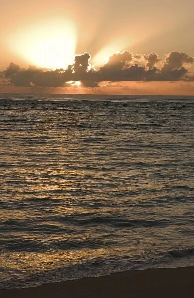 USA, Hawaii, Kauai, sunset. (RF)