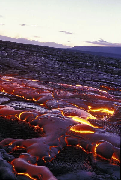 USA, Hawaii Lava Flow at Hawaii Volcano Nat l Park, Big Island, HI