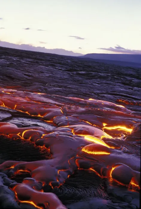 Framed Print : USA, Hawaii Lava Flow at Hawaii Volcano Nat l Park, Big Island, HI