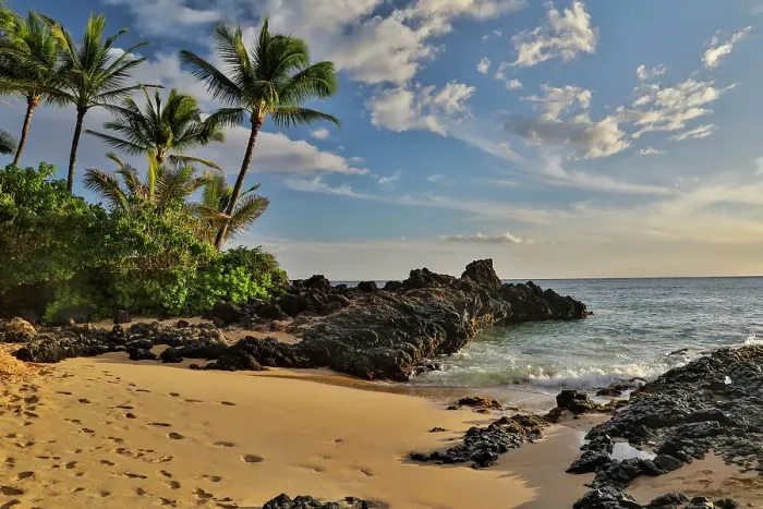 Framed Print : USA, Hawaii, Maui, Makena. White sands of Makena Cove