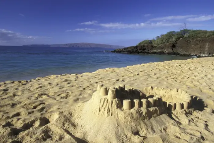 Framed Print : USA, Hawaii, Maui Sand castle on Makena Beach Framed Print : USA, Hawaii, Maui Sand castle on Makena Beach