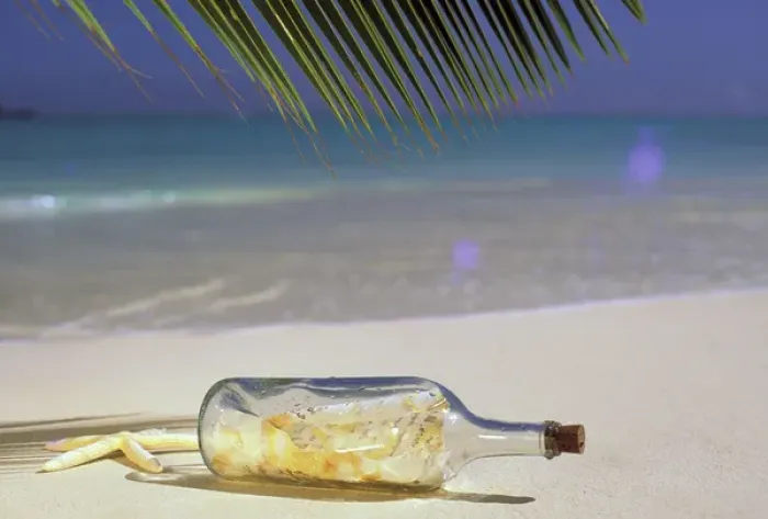Framed Print : USA, Hawaii. Message in a bottle Framed Print : USA, Hawaii. Message in a bottle