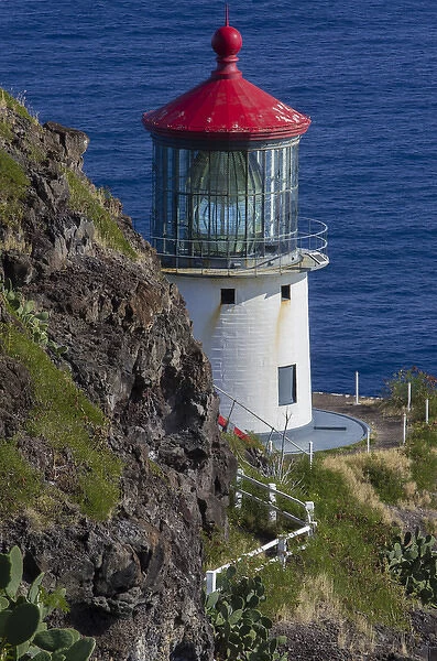 USA, Hawaii, Oahu, Waimanalo. U. S. Coast Guard Makapuu Point Light