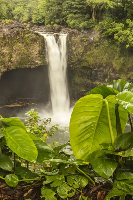 Framed Print : USA, Hawaii, Rainbow Falls. Waterfall and tropical landscape Framed Print : USA, Hawaii, Rainbow Falls. Waterfall and tropical landscape