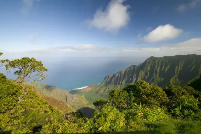 Framed Print : USA, HI, Kauai, Kokee State Park, View to Na Pali Coastline