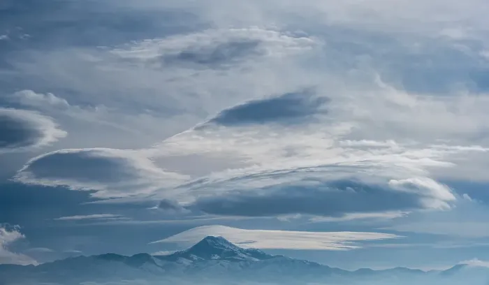 Framed Print : USA, Idaho. Dramatic sky and stratus cloud