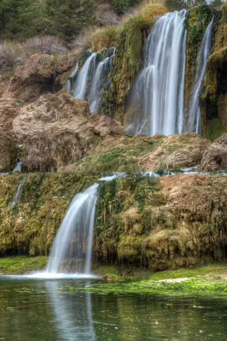 Framed Print : USA, Idaho. Fall Creek Falls Snake River