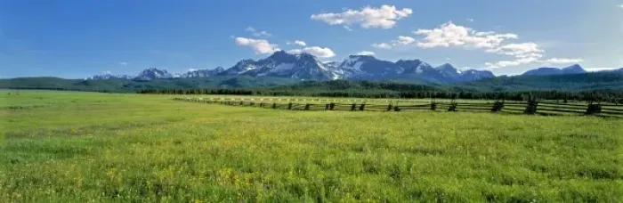 Framed Print : USA, Idaho, Sawtooth NRA. A split-rail fence extends to the Sawtooth Range at Sawtooth NRA, Idaho Framed Print : USA, Idaho, Sawtooth NRA. A split-rail fence extends to the Sawtooth Range at Sawtooth NRA, Idaho