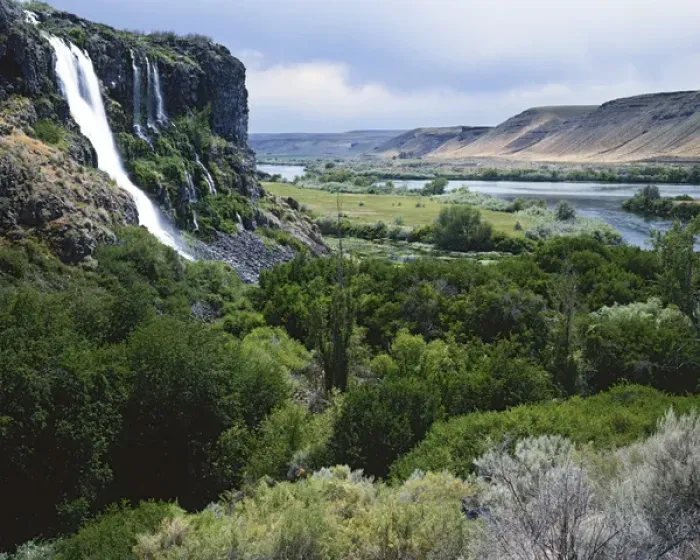 Framed Print : USA, Idaho, Snake River, Thousand Springs