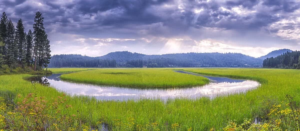 USA, Idaho. St Maries River panoramic. Credit as: Jim Nilsen  /  Jaynes Gallery  /  DanitaDelimont