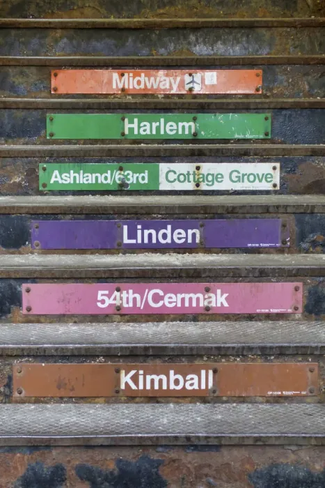 Framed Print : Usa, Illinois, Chicago, The Loop, stairs up to the entrance of the El (elevated train Framed Print : Usa, Illinois, Chicago, The Loop, stairs up to the entrance of the El (elevated train