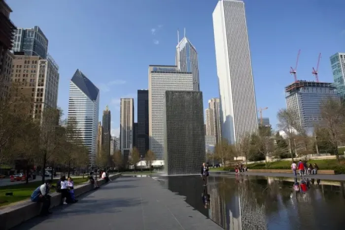 Framed Print : USA, Illinois, Chicago. Millenium Park Framed Print : USA, Illinois, Chicago. Millenium Park