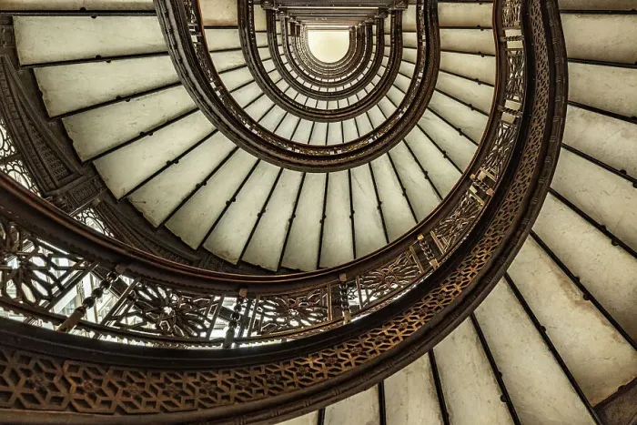 Framed Print : USA, Illinois, Chicago. Spiral staircase in Rookery Building designed by Frank Lloyd Wright. (Editorial Use Only) Framed Print : USA, Illinois, Chicago. Spiral staircase in Rookery Building designed by Frank Lloyd Wright. (Editorial Use Only)