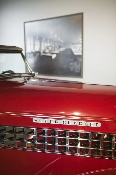 USA, Indiana, Auburn: Auburn, Cord, Duesenberg Car Museum, Supercharged sign
