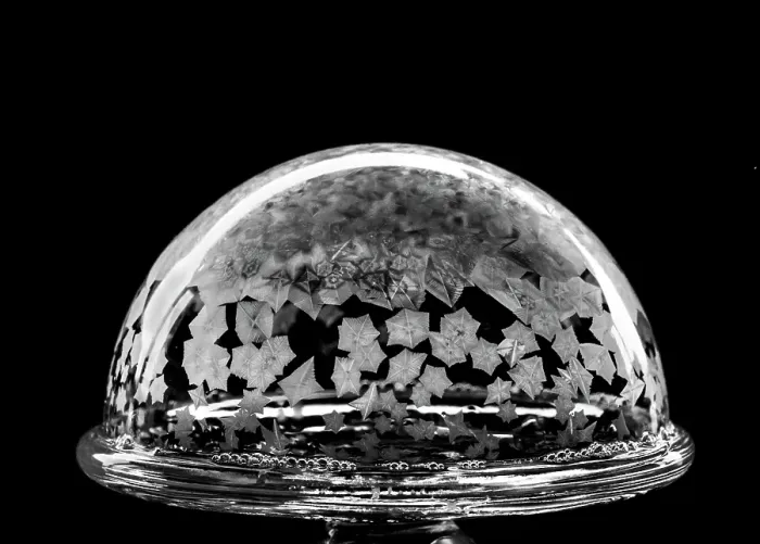 Framed Print : USA, Indiana, Carmel. Frozen soap bubbles on wine glass base. ©Wendy Kaveney / Jaynes Gallery / DanitaDelimont.com Framed Print : USA, Indiana, Carmel. Frozen soap bubbles on wine glass base. ©Wendy Kaveney / Jaynes Gallery / DanitaDelimont.com