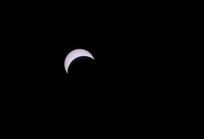 Framed Print : USA, Indiana, Carmel. Partial solar eclipse. ©Wendy Kaveney / Jaynes Gallery / DanitaDelimont.com Framed Print : USA, Indiana, Carmel. Partial solar eclipse. ©Wendy Kaveney / Jaynes Gallery / DanitaDelimont.com