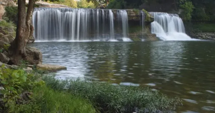 Framed Print : USA, Indiana, Cataract Falls  /  Cagels Mill State Park