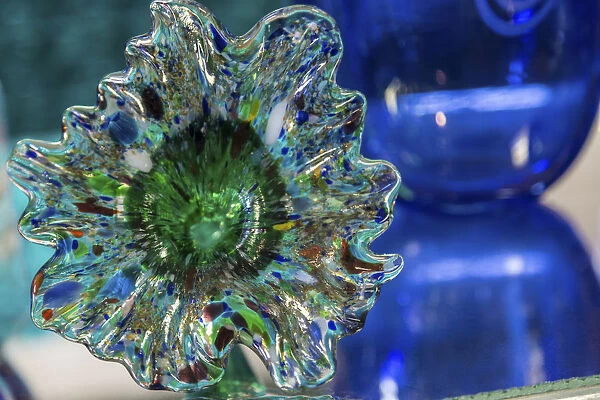USA, Indiana. Glass flower