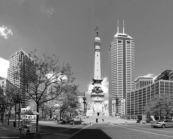 USA, Indiana, Indianapolis. Circle monument