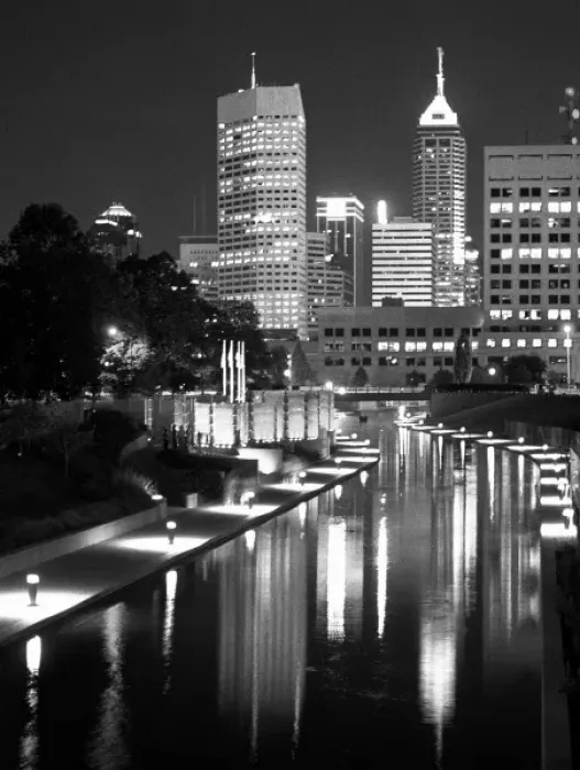 Framed Print : USA, Indiana, Indianapolis. City skyline at night Framed Print : USA, Indiana, Indianapolis. City skyline at night