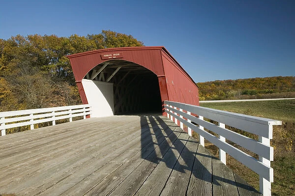 USA-IOWA-Madison County-Winterset: Covered Bridge Capital of Iowa- Hogback Covered Bridge (b