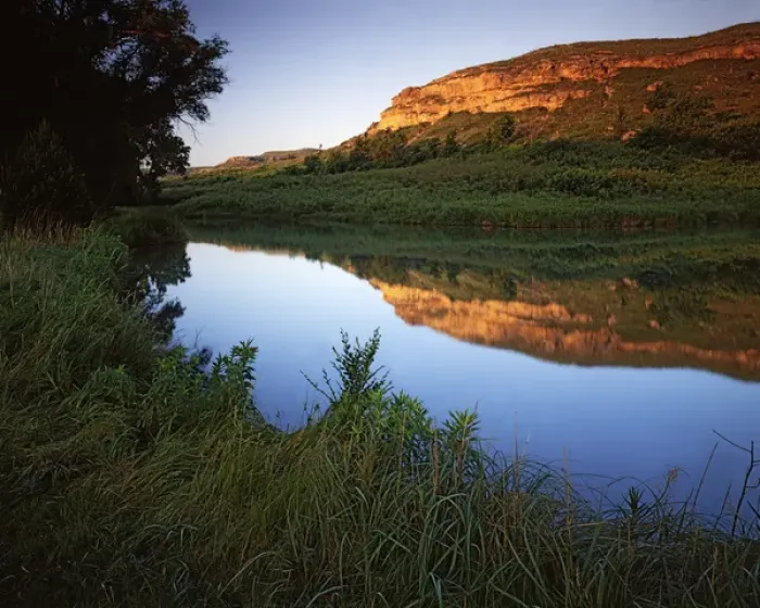 Framed Print : USA, Kansas, Lake Scott State Park, Big Springs at sunrise Framed Print : USA, Kansas, Lake Scott State Park, Big Springs at sunrise