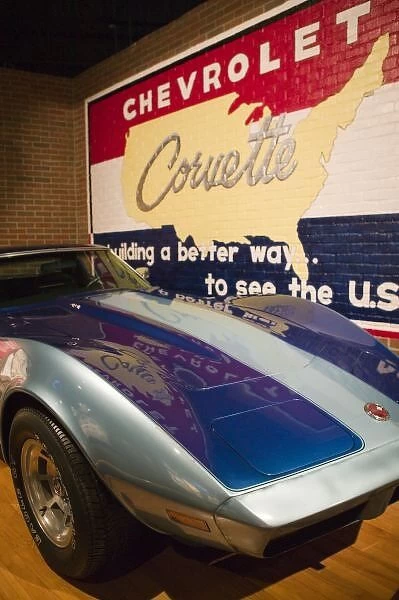 USA, Kentucky, Bowling Green: National Corvette Museum, 1970s Corvette