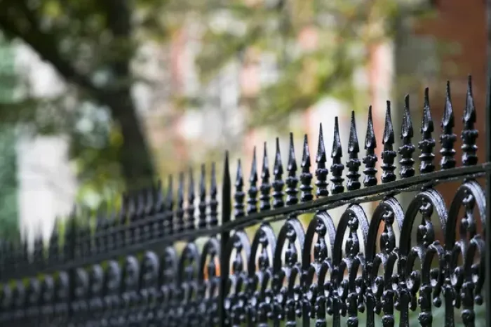 Framed Print : USA-Kentucky-Covington: Iron Fence in the Licking Neighborhood Framed Print : USA-Kentucky-Covington: Iron Fence in the Licking Neighborhood