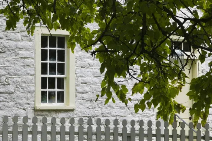 Framed Print : USA-Kentucky-Harrodsburg: Shaker Village of Pleasant Hill- Detail of White Framed Print : USA-Kentucky-Harrodsburg: Shaker Village of Pleasant Hill- Detail of White