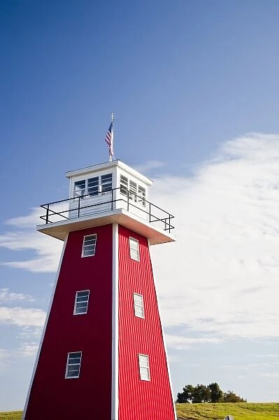 USA, Louisiana, Henderson. Lake Henderson, lighthouse