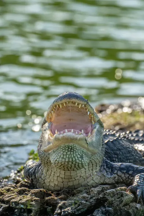 Framed Print : USA, Louisiana, Lake Martin. Close-up of alligator cooling off Framed Print : USA, Louisiana, Lake Martin. Close-up of alligator cooling off
