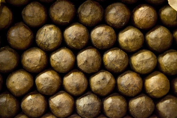 USA, Louisiana, New Orleans. Abstract of stacked cigars