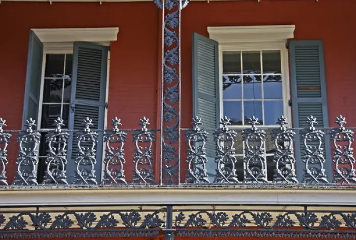 Framed Print : USA, Louisiana, New Orleans, French Quarter. Windows of historic nineteenth century