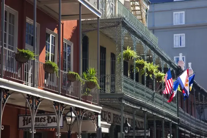 Framed Print : USA, Louisiana, New Orleans. French Quarter, balcony