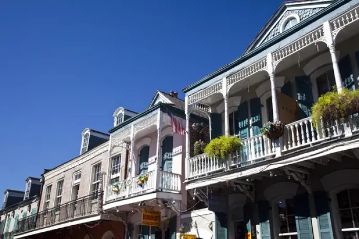 Framed Print : USA, Louisiana, New Orleans. French Quarter, balcony