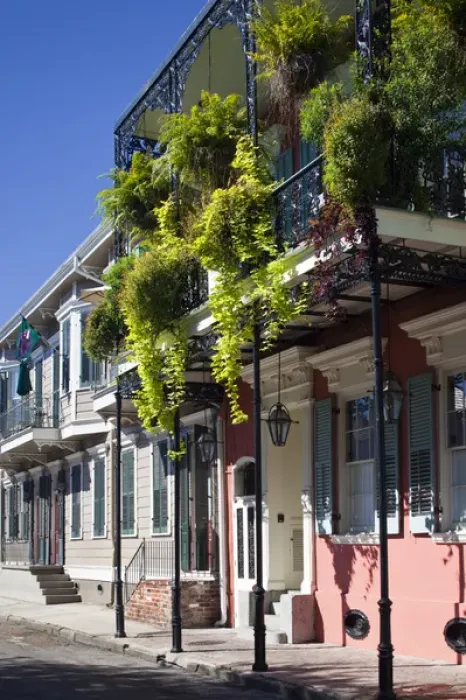 Framed Print : USA, Louisiana, New Orleans. French Quarter, balcony