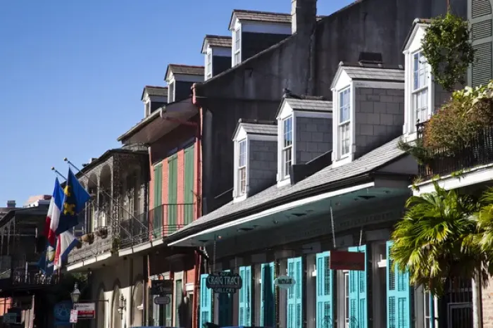 Framed Print : USA, Louisiana, New Orleans. French Quarter, building detail