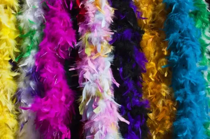 Framed Print : USA, Louisiana, New Orleans. French Quarter, French Market, feather boas Framed Print : USA, Louisiana, New Orleans. French Quarter, French Market, feather boas