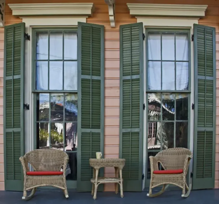 Framed Print : USA, Louisiana, New Orleans, Garden District. Two rocking chairs and a coffee mug Framed Print : USA, Louisiana, New Orleans, Garden District. Two rocking chairs and a coffee mug
