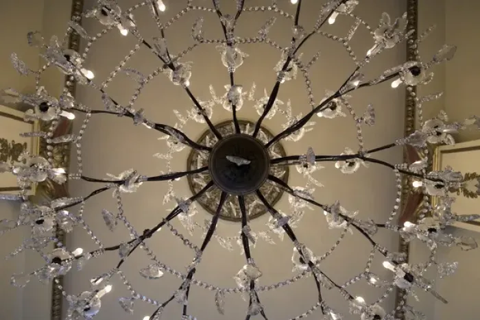Framed Print : USA, Louisiana, New Orleans. An ornate chandelier in the lobby of Le Pavillon Hotel Framed Print : USA, Louisiana, New Orleans. An ornate chandelier in the lobby of Le Pavillon Hotel