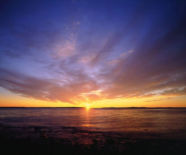USA, Maine. Atlantic Ocean Sunrise