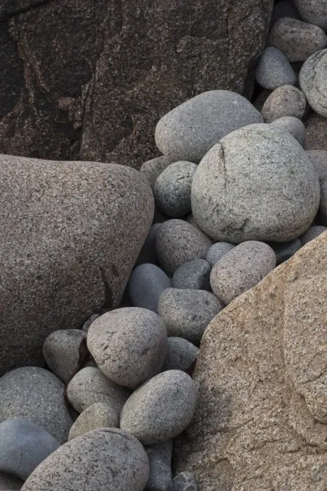 Framed Print : USA, Maine. Boulder Beach, Acadia National Park