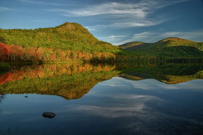 Framed Print : USA, Maine. Colorful foliage reflected in South Branch Pond, Baxter State Park Framed Print : USA, Maine. Colorful foliage reflected in South Branch Pond, Baxter State Park
