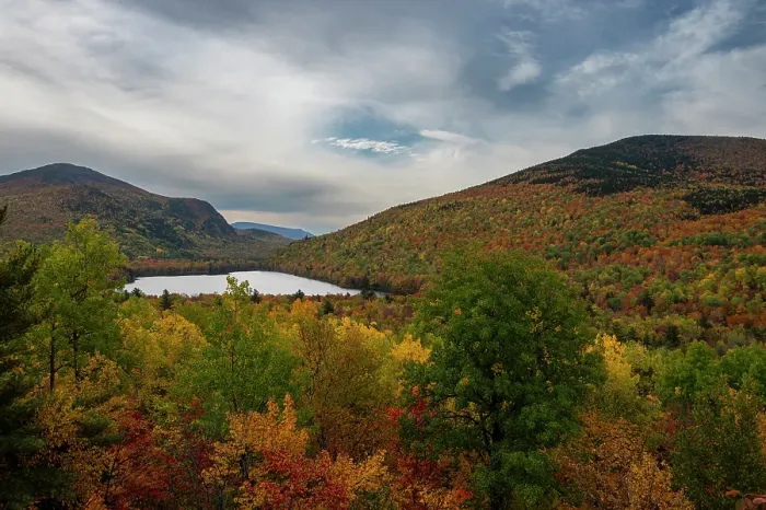 Framed Print : USA, Maine. Fall foliage and view of South Branch Pond, Baxter State Park Framed Print : USA, Maine. Fall foliage and view of South Branch Pond, Baxter State Park