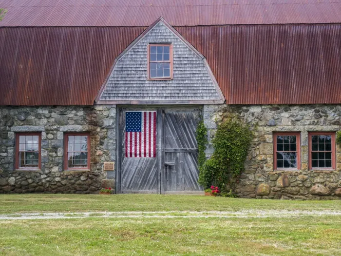 Framed Print : USA, Maine. Historic Stone Barn Farm (1820) in Bar Harbor Framed Print : USA, Maine. Historic Stone Barn Farm (1820) in Bar Harbor