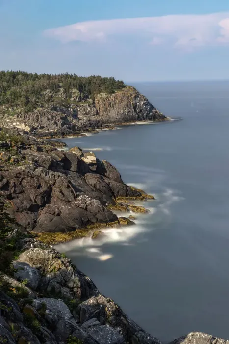 Framed Print : USA, Maine. Monhegan Island, rugged coastline