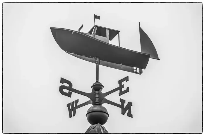 Framed Print : USA, Maine, Mt. Desert Island, Bernard. Lobster boat weather vane Framed Print : USA, Maine, Mt. Desert Island, Bernard. Lobster boat weather vane