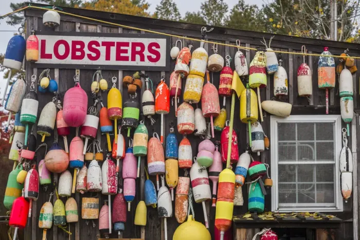 Framed Print : USA, Maine, Mt. Desert Island. Eden, traditional lobster shack seafood restaurant during