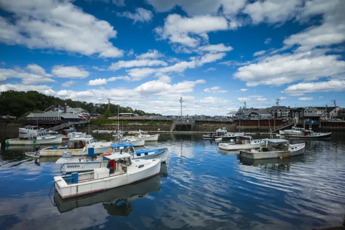 Framed Print : USA, Maine, Ogunquit, Perkins Cove, harbor Framed Print : USA, Maine, Ogunquit, Perkins Cove, harbor